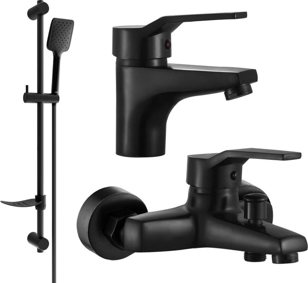 Caro DF62 SET mitigeur bain et lavabo, noir (746603DF62-70) Image du produit 
