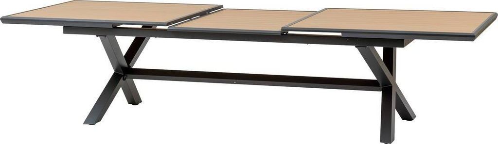 Hespéride - Ausziehbarer gartentisch axiome holzeffekt walnuss & graphit 12 plätze