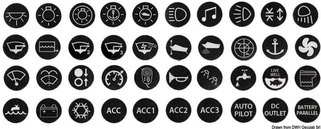 Set 40 sortiert marin stickers für anti-vandal flat Osculati 14.215.25