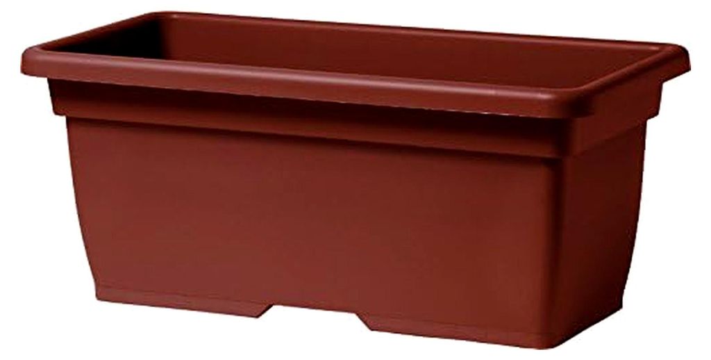 Blumentopf Outdoor 80 cm 100 cm aus Polyethylen mit Untersetzer, Pflanzkübel für Pflanzen oder Blumen, rechteckiger Topf für Balkon Garten Terra...