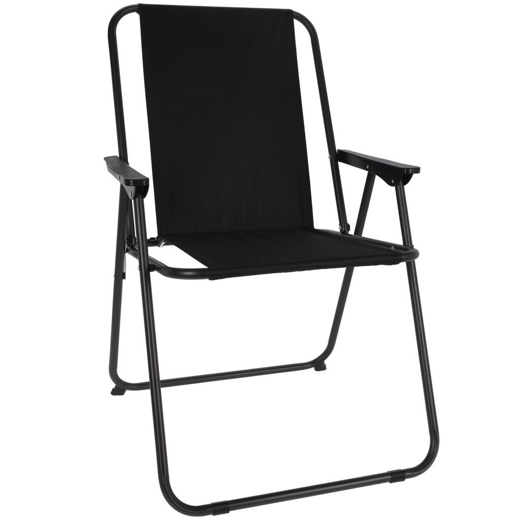 Kempingová stolička 57x48x42cm Turistická skladacia čierna Obrázok produktu 