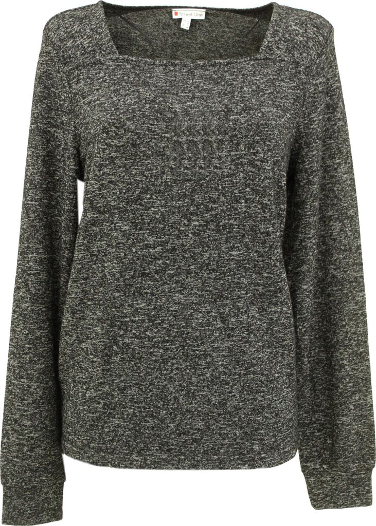 28328 Street One, , Damen Pullover, Feinstrick, schwarz meliert, 36