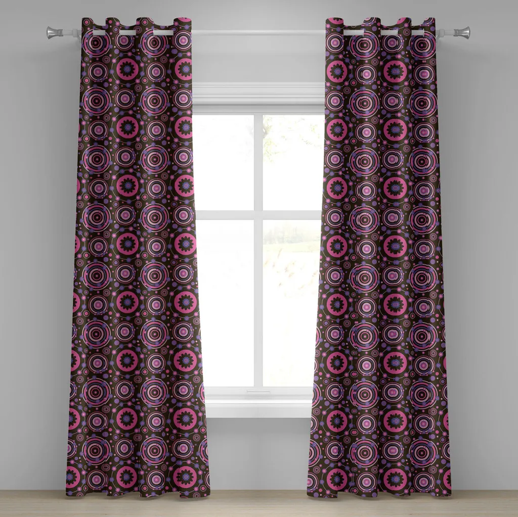 Rideau fleurs colorées style bohème en tissu haute qualité 280x175 cm