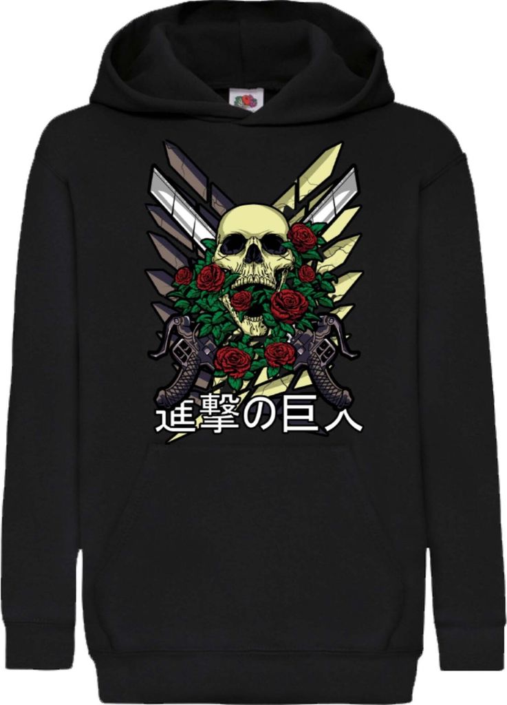 Kinder Kapuzenpullover Anime Manga Attack Anime On Titan 02 Beast Attack, 9-11 Jahr - 140 / Schwarz
