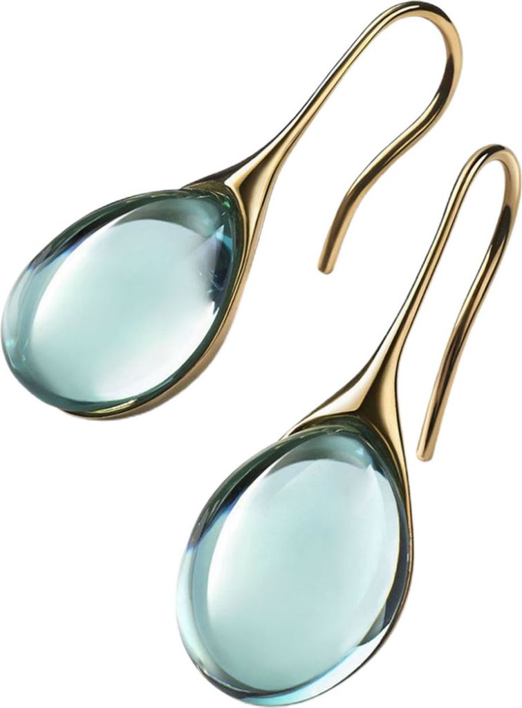 1 Paar Damen-Ohrringe, Wassertropfenform, Kunstkristall, transparent, hochwertige Tropfen-Ohrringe als Geschenk-Grün