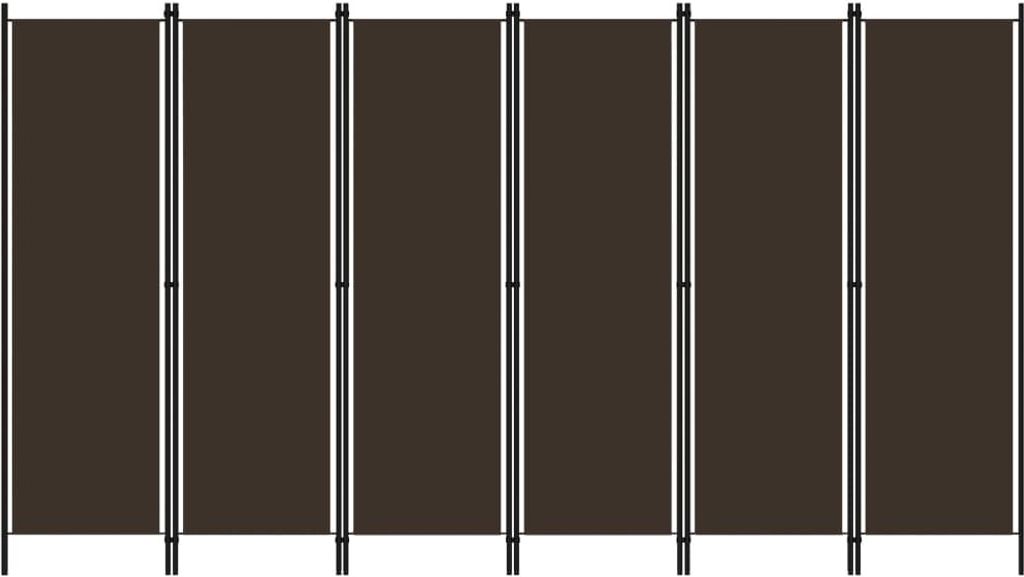 vidaXL 6 pezzi divisorio marrone 300x180 cm - Divisori per Immagine del prodotto 