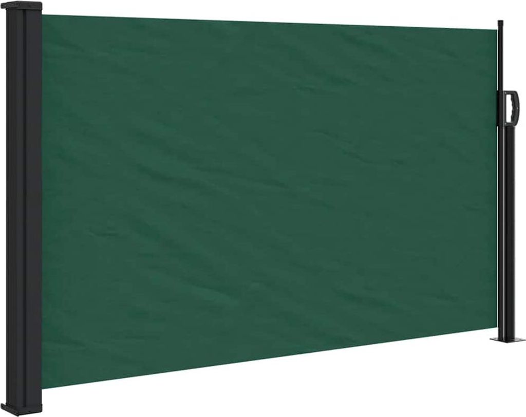 vidaXL Seitenmarkise Ausziehbar Dunkelgrün 117x300 cm