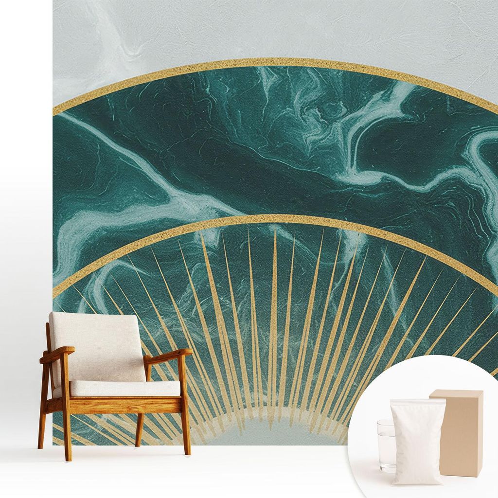 Fototapete - 250x250 cm - Tapete - Wandtapete - Wandbilder - Dekofolie - Tapete Folie - Wand - Dekoration - Wohnzimmer - Eleganter Marmor