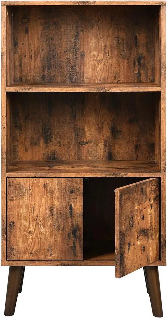 Bibliothèque de salon compacte pour petits espaces - Rangement déco rétro - 2