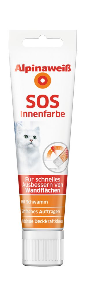 Alpinaweiß SOS Wandfarbe 100 ml weiß matt Produktbild 