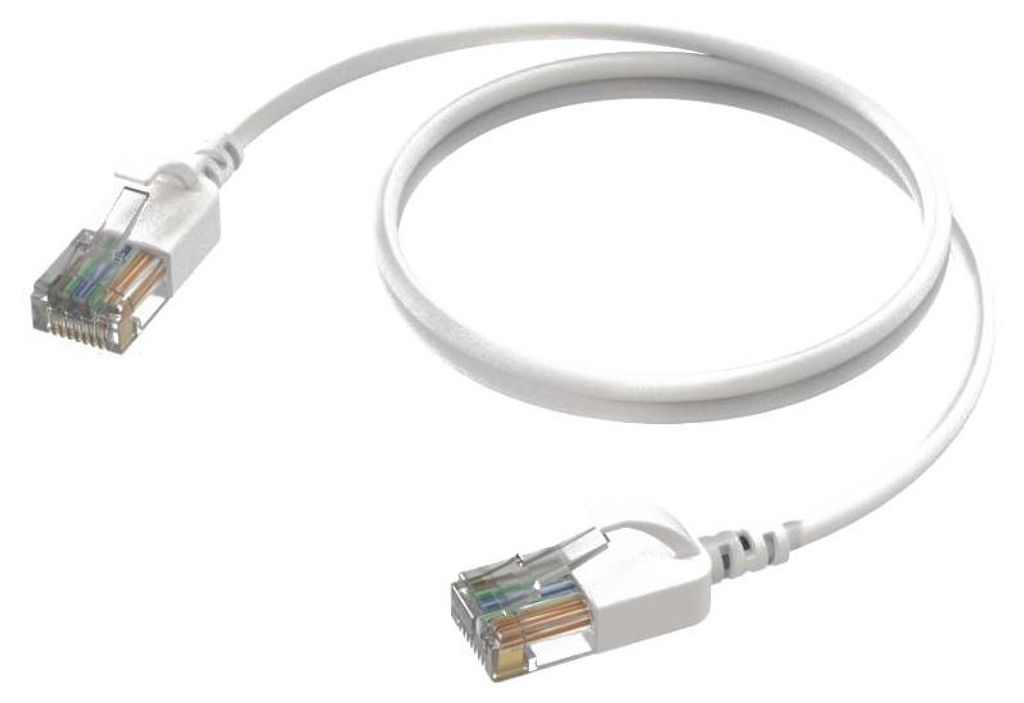 ProCab CSD560W/1 Ultra-slim CAT6A U/UTP Netzwerkkabel - Weiß, 1,00 Meter