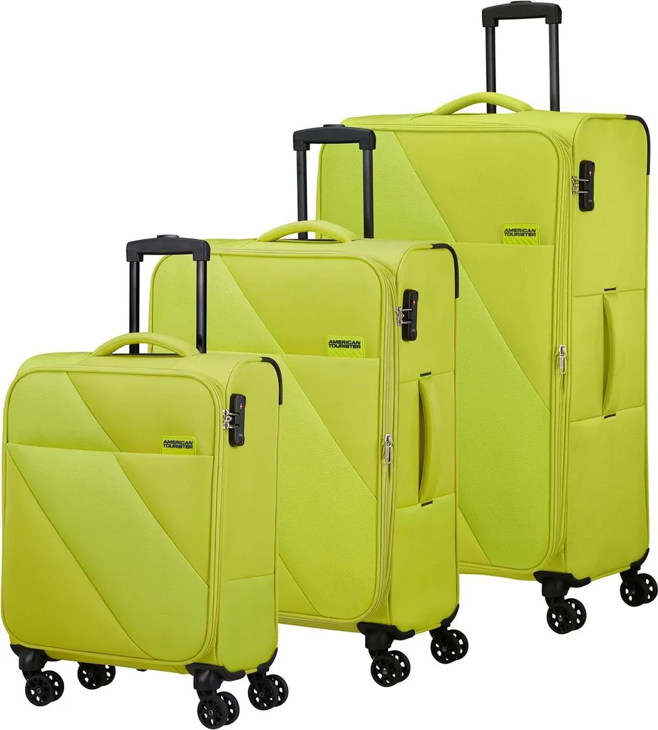 Set de 3 valises American Tourister Sun Break couleur jaune fluo