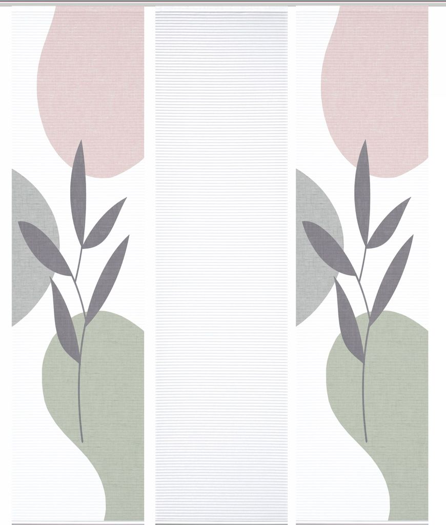 84074 FRONDA Schiebegardine, recyceltem Polyester 245x60 cm Produktbild 