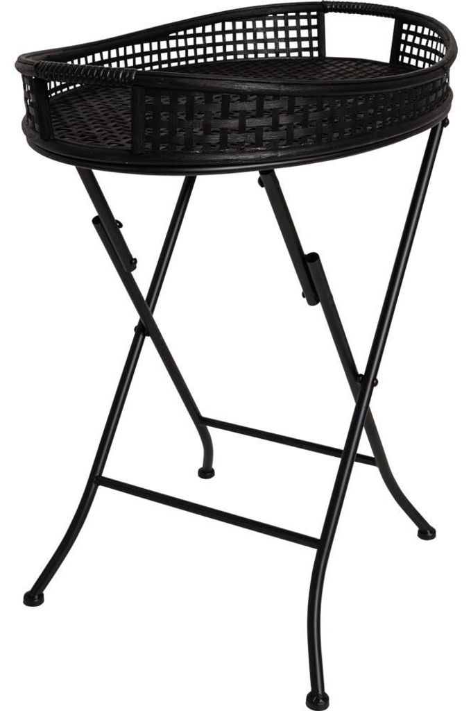 Lesli Living - Gartentisch Levi - Schwarz - 55x38x62cm