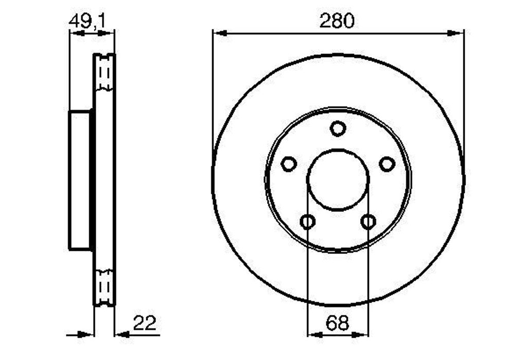BOSCH Bremsscheiben (2 Stück) 0 986 478 833
