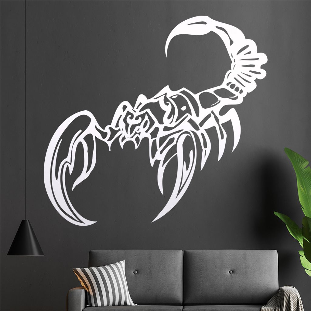 Skorpion Wandtattoo in 6 Größen - Wandaufkleber Wall Sticker - Dekoration, Küche, Wohnzimmer, Schlafzimmer, Badezimmer