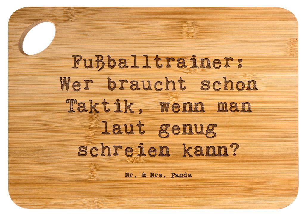 Mr. & Mrs. Panda Holzbrett Spruch Fußballtrainer Motivation - Transparent - Geschenk, Schneidebrett, Fußball Humor, Brett, humorvolle Trainer Wei...