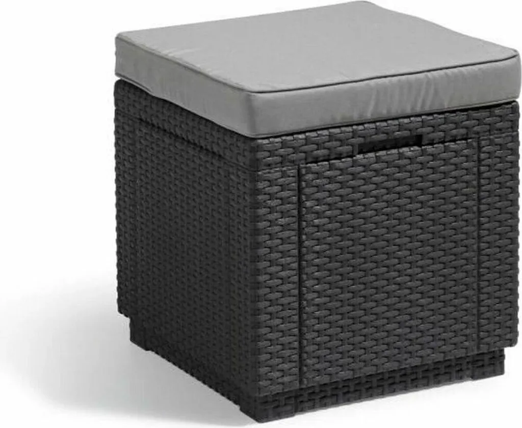Siège d'Appoint Terrasse Allibert pour Salon de Jardin Gris Foncé
