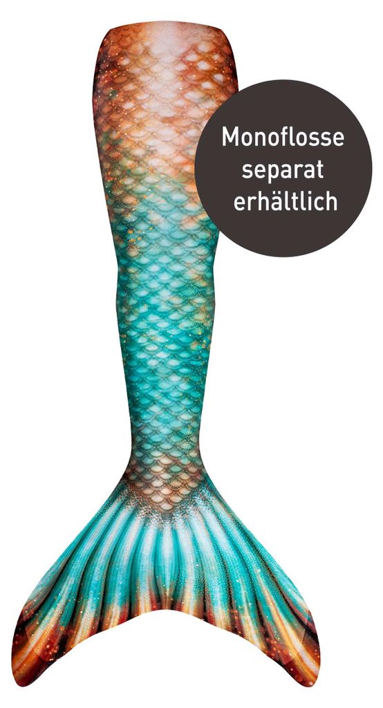 Fin Fun Stoff OHNE MONOFLOSSE, Bronzed Emerald, Adult XS Produktbild 