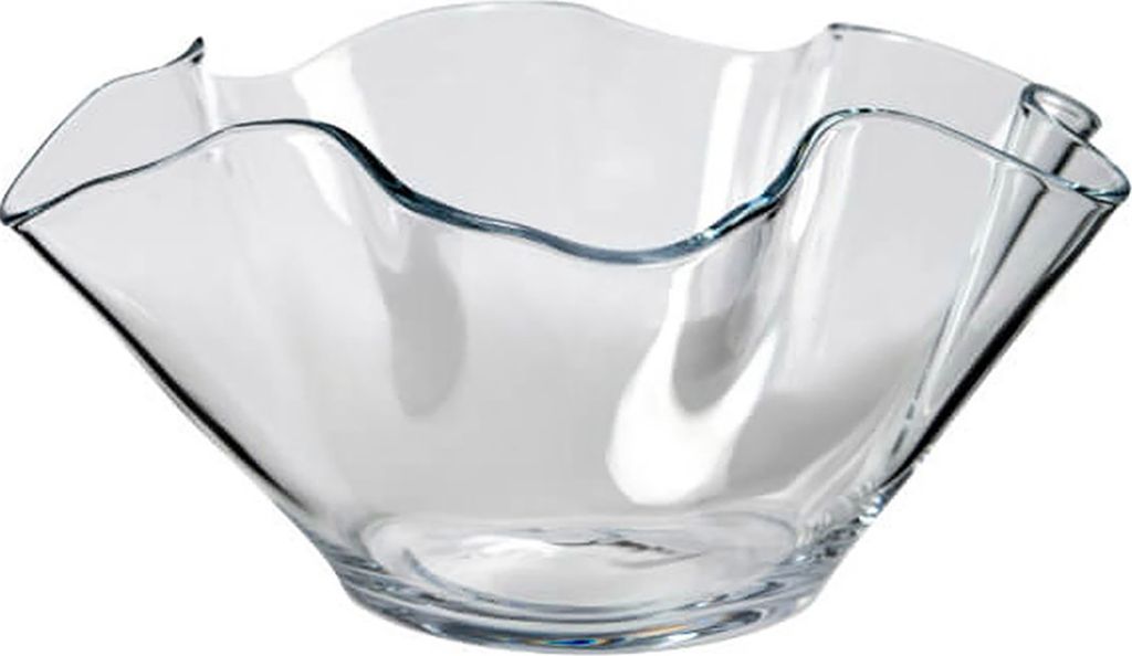 WAVE glass bowl - klar - 34x34x17cm - Glas