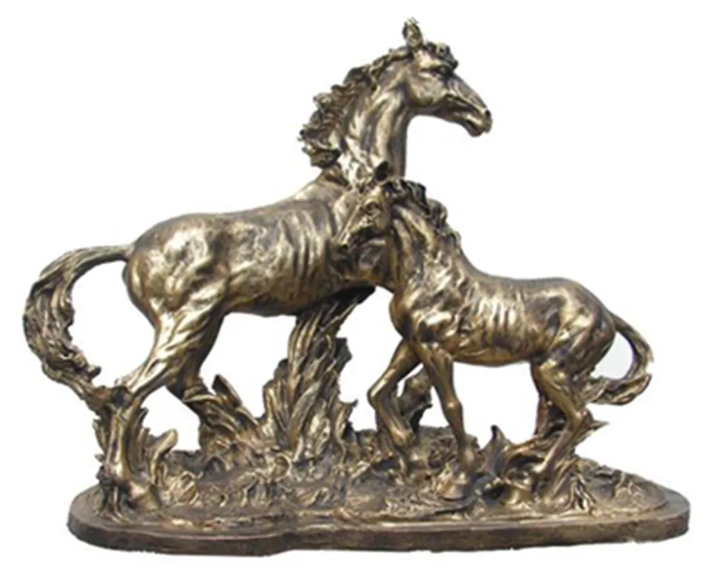 Pégase Sculpture Cuivre - Statue de Cheval Ailé Moderne Finition Bronze