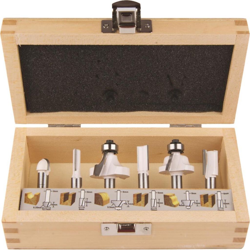 Set di frese Makita 6 pezzi 8 mm - 5 pezzi Immagine del prodotto 