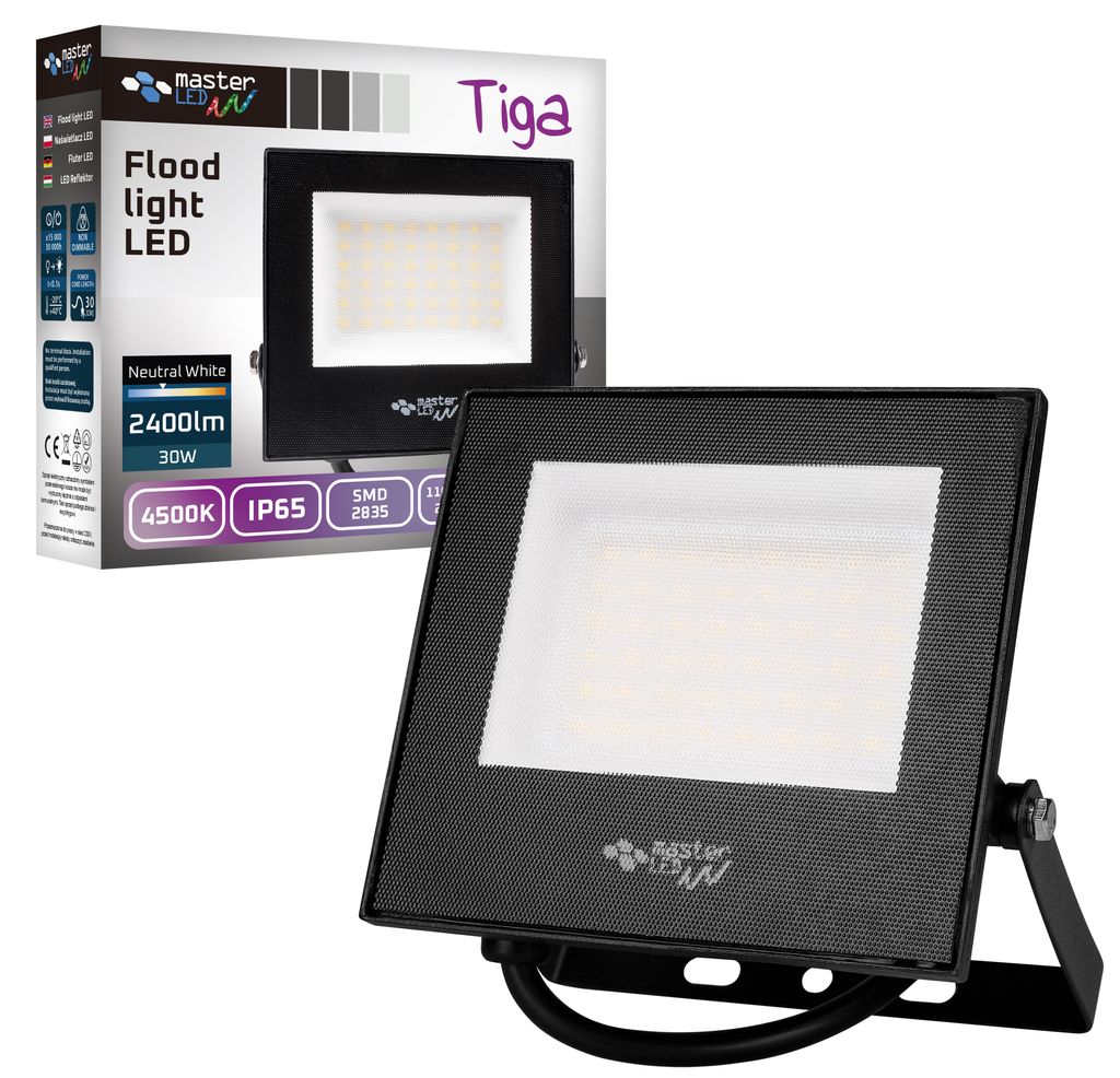 MasterLED Flutlicht SMD Tiga 30W 4500K Neutralweiß – Produktbild 