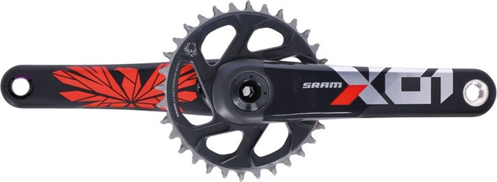 SRAM Kurbelgarnitur X01 SB+ DUB 170 mm rot - Leichte Carbon-Power für 1x12 MT...