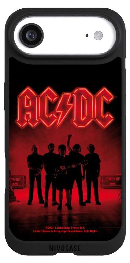 NIVOCASE Handyhülle für Apple iPhone Air Hülle NIVOpure Case Schwarz ACDC Band Offizielles Lizenzprodukt