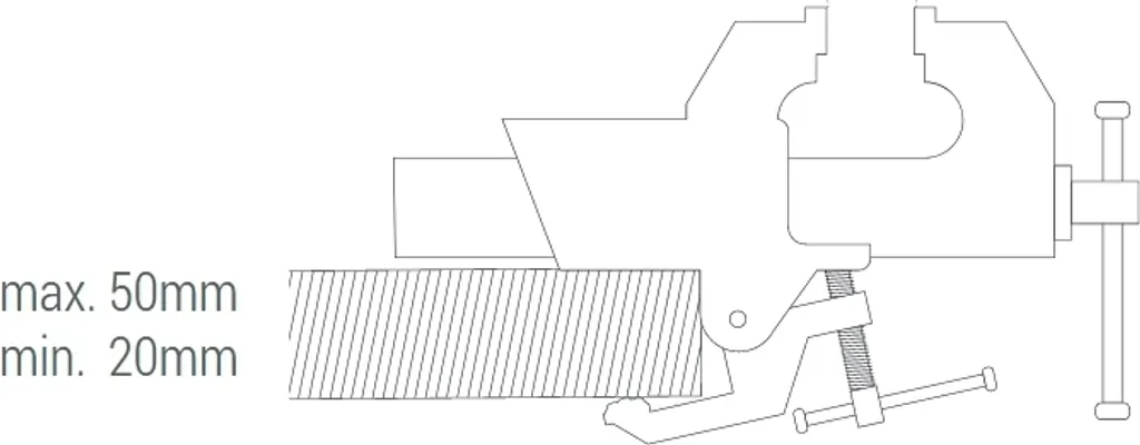 Morsa mobile Piher 65 mm tipo 55007 - 7