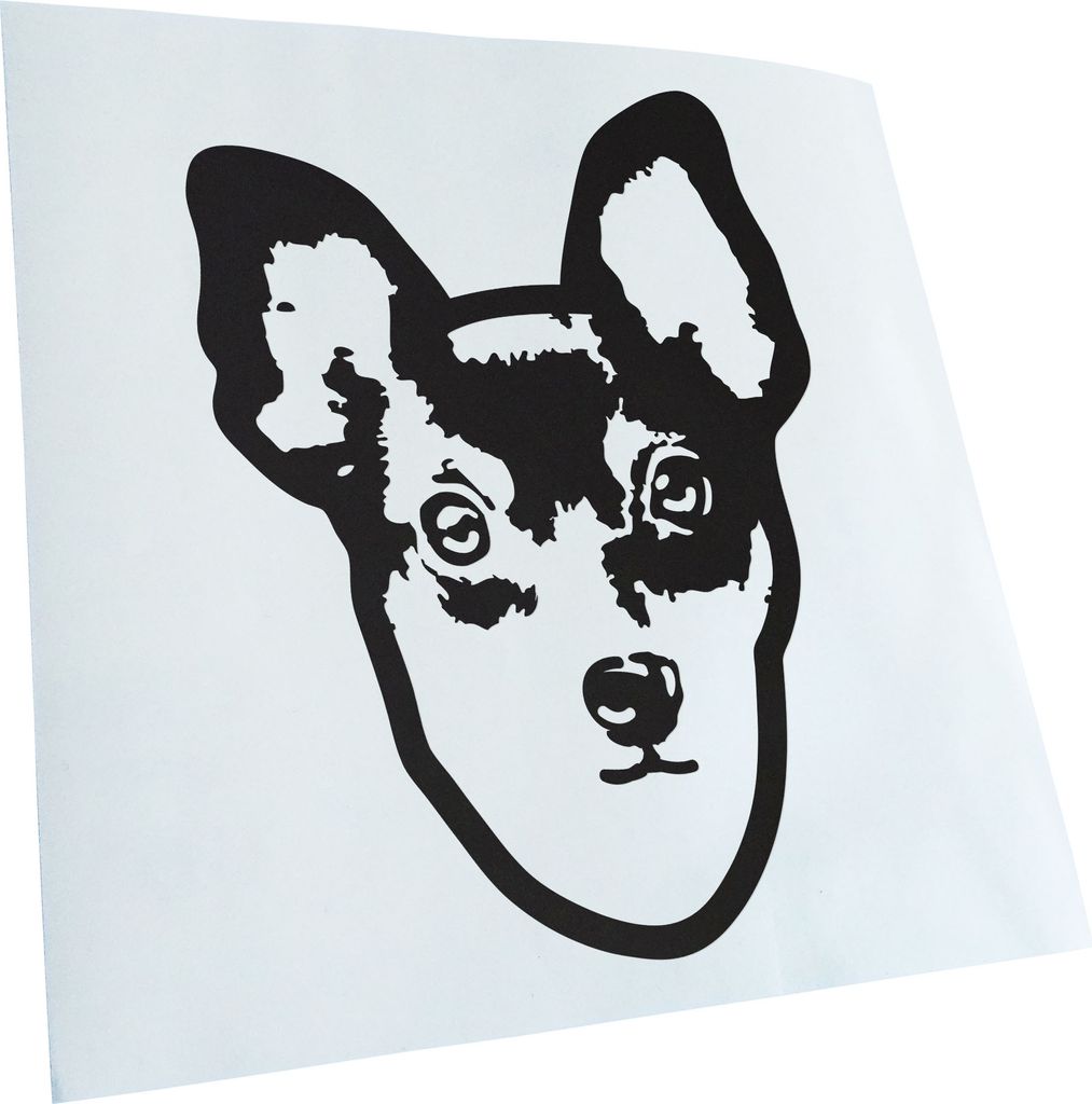 Kiwistar - Autoaufkleber - Toy fox terrier Hund - Mattschwarz - 30x21cm - Aufkleber für Auto, Laptop, Fahrrad, LKW, Motorrad mehrfarbig JDM Decal ...