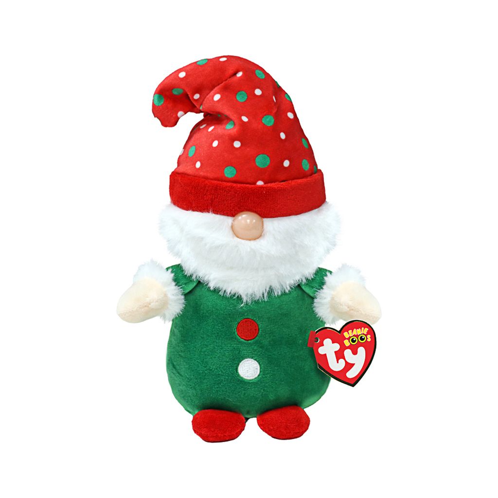 Ty Beanie Boos, "Gnolan", Gnome, grün,  ca 15 cm Produktbild 