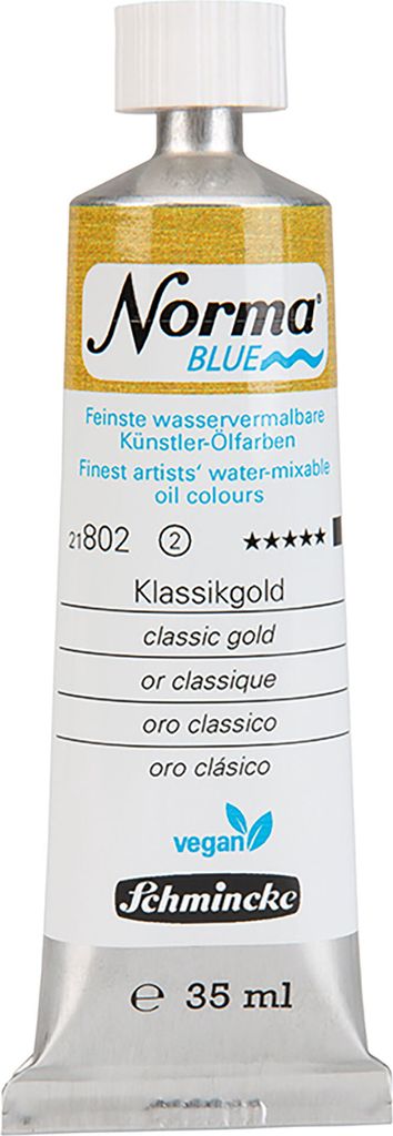 Norma Blue - Klassikgold 35ml - umweltbewusste Ölfarbe Schmincke 21 802 009