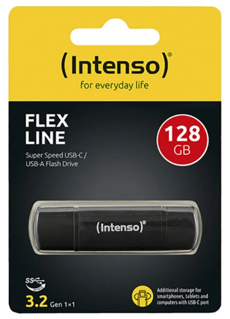Clé USB Intenso 128 Go Flex Line Idéale pour Stockage Photos et Vidéos