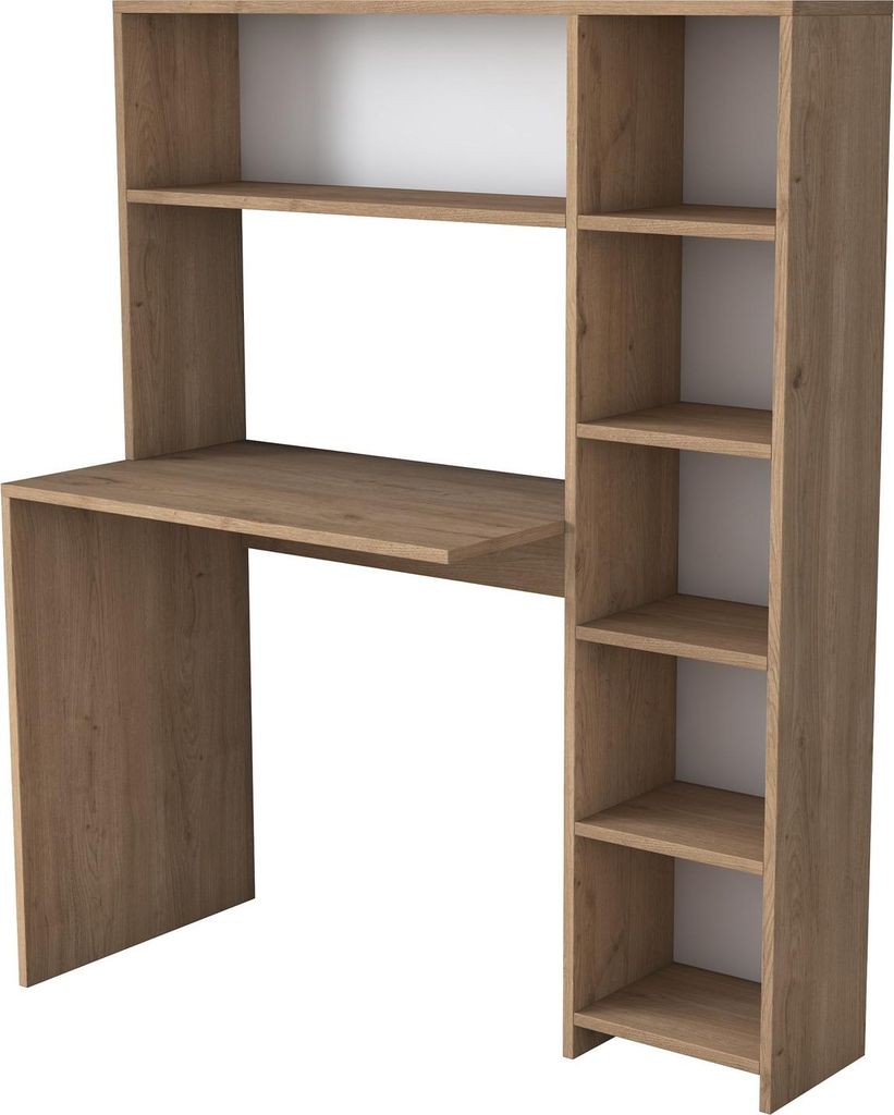 Holzschreibtisch "Haham" 113 x 40 x 142 cm - Eiche