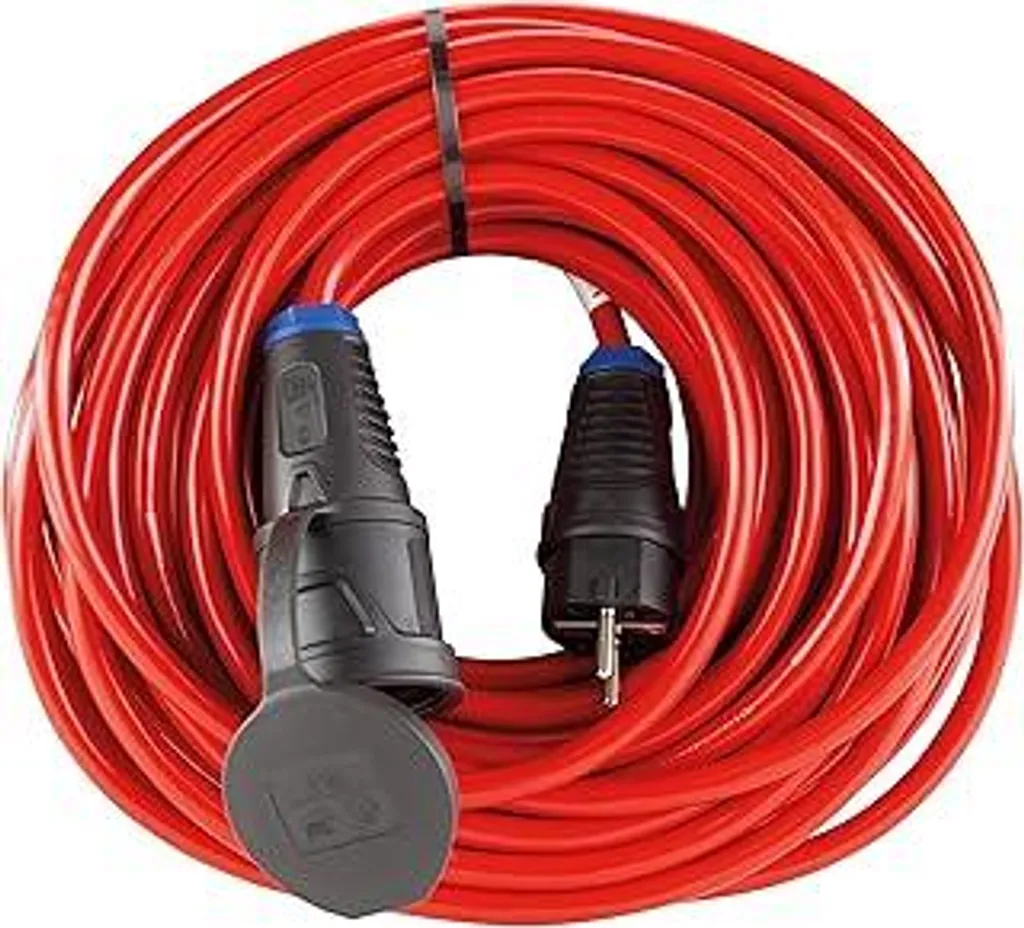 REV Prolunga, cavo di prolunga per esterni, IP44, 25 m, N07V3V3, 3680 W, rosso