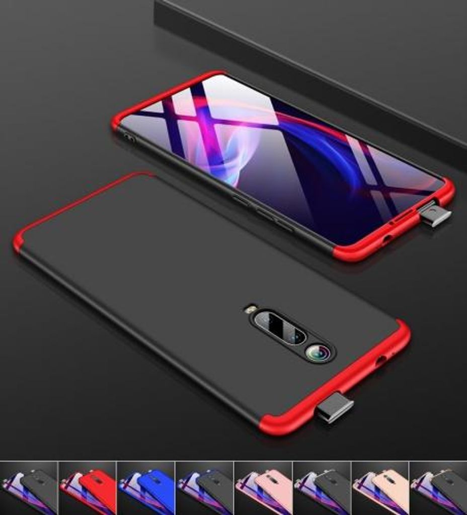 Handy Hülle für Xiaomi Redmi 8A 360 Grad Schutz mit Schutzglas Bumper Smartphone Cover Redmi 8A Farbe: Schwarz