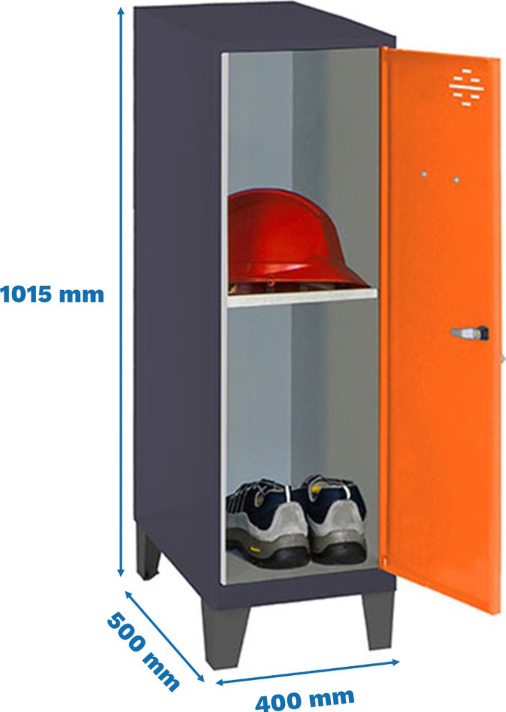Simonrack Spind SIMONLOCKER DISM anthrazit, orange 8425437122101, 1 Schließfach 40,0 x 50,0 x 101,5 cm