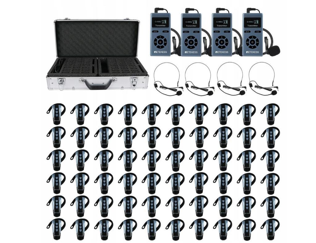 Retekess TT106S Tour Guide System, Audio System, Lange Lebensdauer, 200 m, One-Touch-Steuerung, Großtasten-Design, für Konferenzen, Reisen