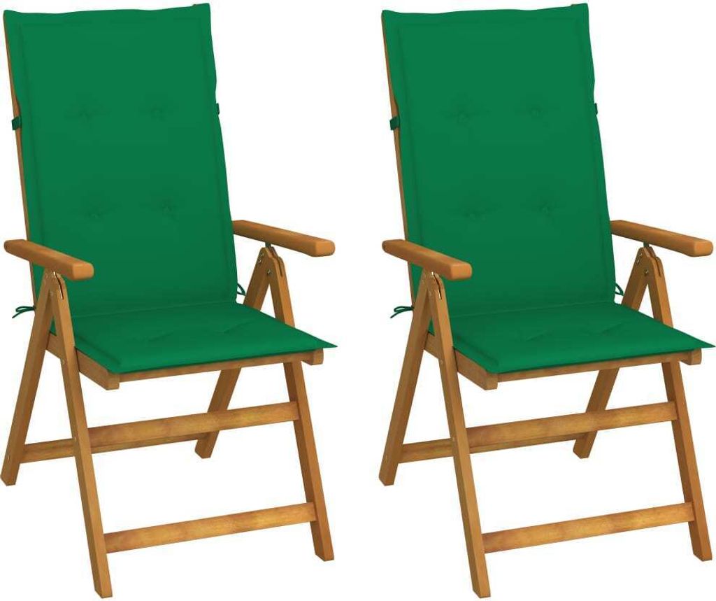 Maison Exclusive - Garten-Liegestühle 2 Stk. mit Kissen Akazie Massivholz