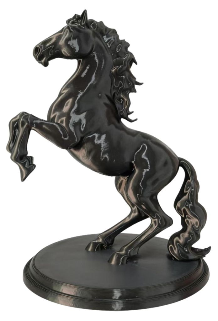 3D-gedruckte Pferdefigur, realistische schwarze Pferdestatue, Tierskulptur, Dekoration für Zuhause, Büro, Bücherregal oder Schreibtisch.