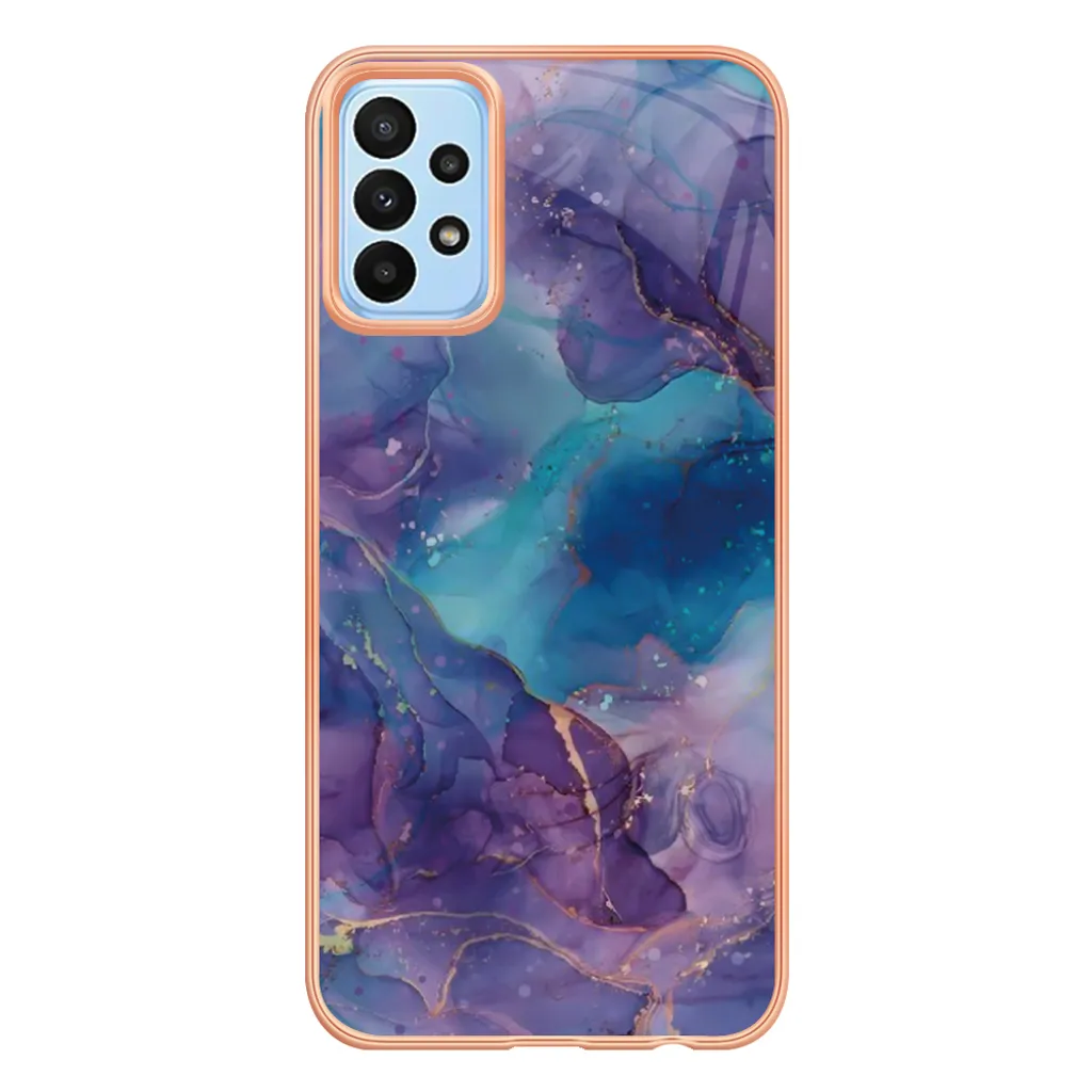 Custodia Samsung Galaxy A33 5G Viola Morbida Antiurto per Famiglie - 2