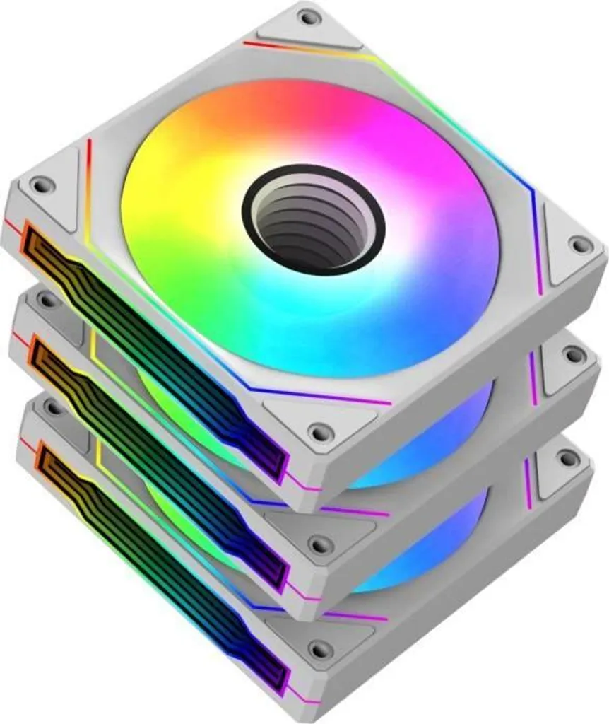 Lot de 3 ventilateurs PC Infinity G20A 120 mm Blanc pour boîtier Gamer