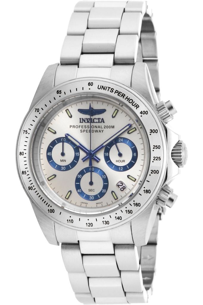 Invicta Speedway 17311 Herrenuhr - Quarzwerk - Edelstahl mit silbernem Zifferblatt - 39 mm
