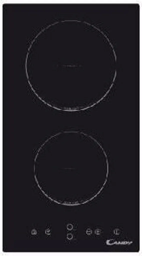 Plaque Vitrocéramique Candy CDH30 2900W Design Domino Verre Noir L30