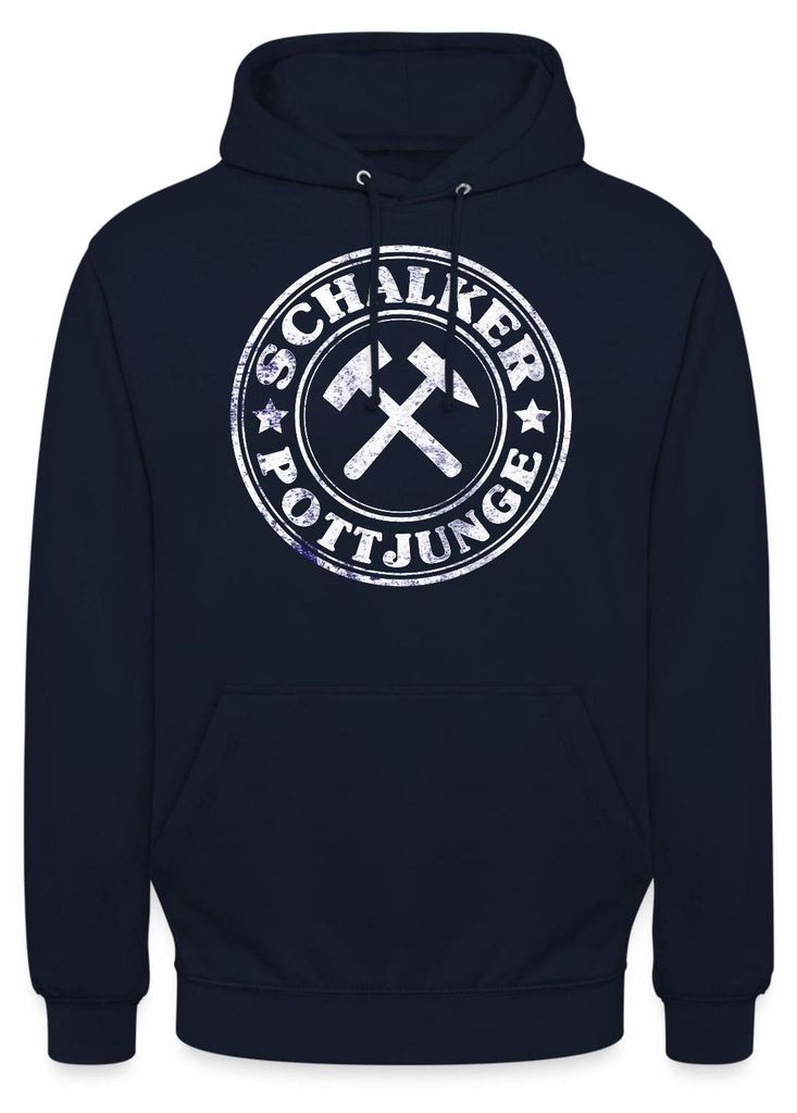 Spreadshirt Schalker Pottjunge | Ruhrpott Geschenke | Pottliebe Uni Hoodie, XL, Navy