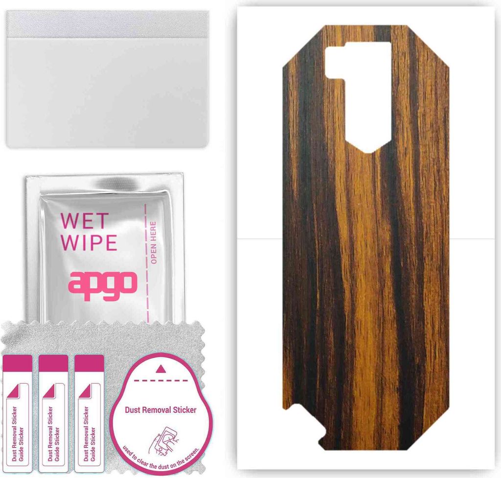 apgo Rückseite Schutzfolie, Skin, kompatibel mit Ulefone Armor X5, Hinten Displayschutzfolie aus Vinylfolie, kratzfest, einfache Montage - Tigerwood