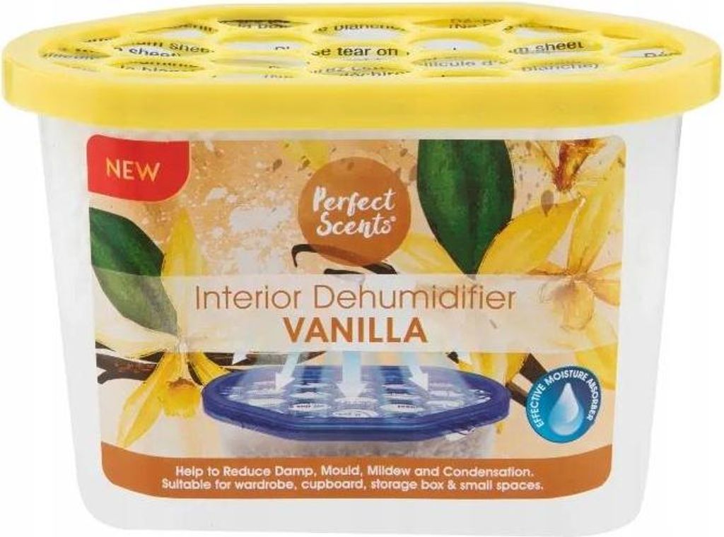 Perfect Scents | Feuchtigkeitsabsorber Vanille - 500 ml - Reduziert Schimmel - Innenraum-luftentfeuchter - Vanille-duft