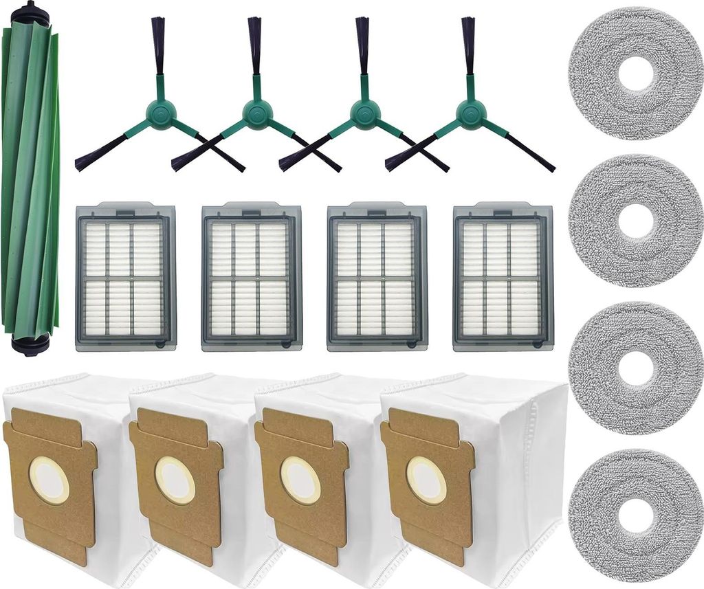 VERCO Ersatzteile für iRobot Roomba Plus 405 505 Zubehör Bürsten Filter Beutel Tücher