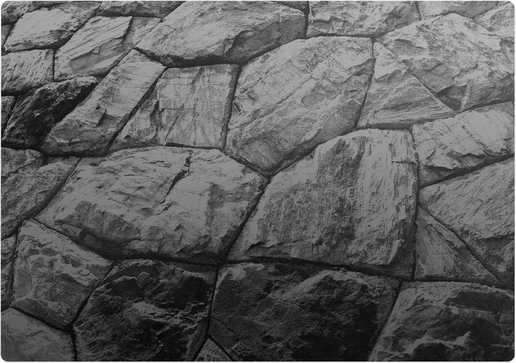 Steinmauer – Bodenschutzmatte – Rutschfest – Schutzmatte für Büro – Vinylmatte – Stuhlunterlage –100 x 70 cm